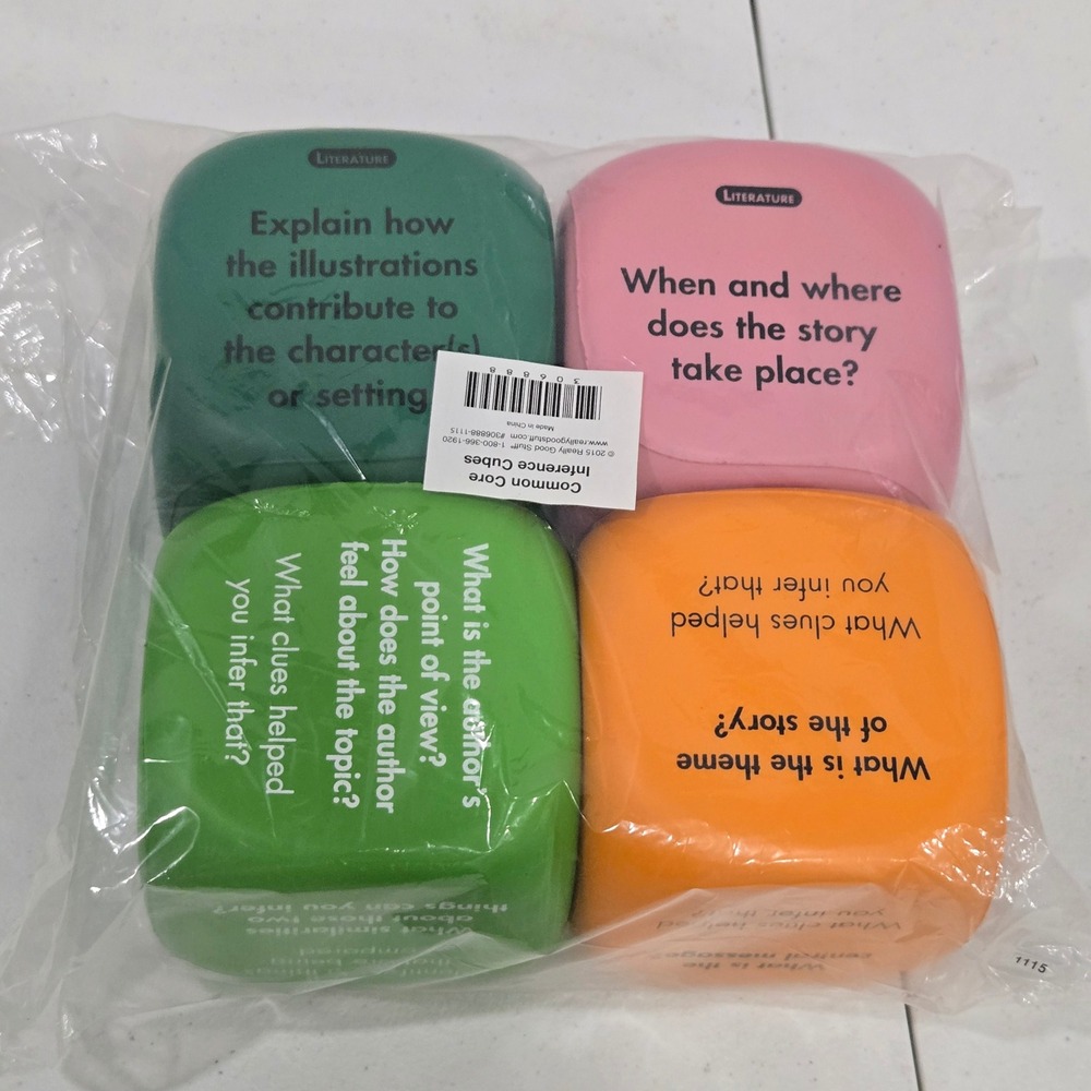 Really Good Stuff Common Core Inference Cubes Literature Learning Foam Dice 4pc